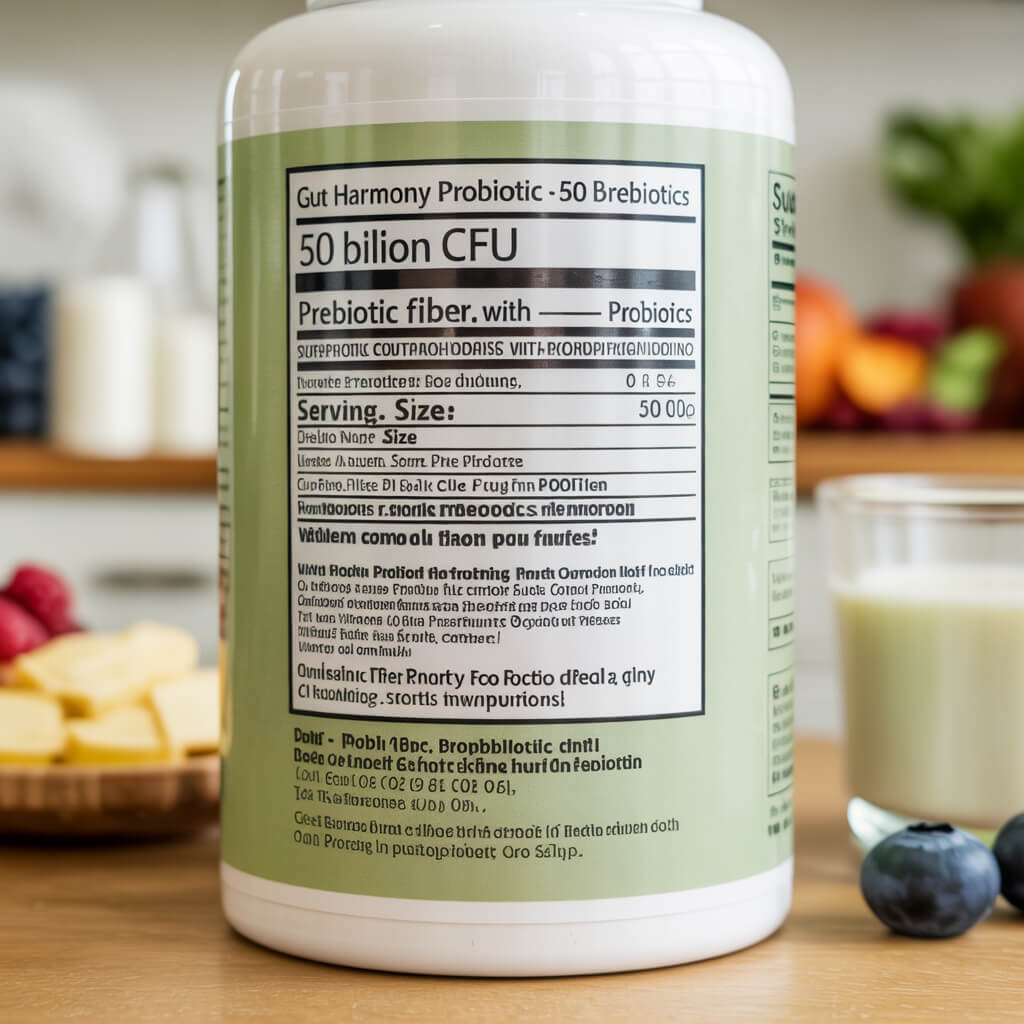Gut Harmony Probiotic – 50 Billion CFU with Prebiotics - Image 2